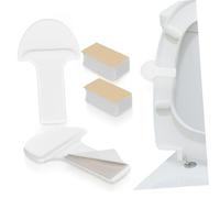 Uonlytech 2 Pcs Toilet Seat Lifter Handles Self Adhesive Toilet Lid Riser for Home Public Use Easy Installation Clean Hands Protection Durable Bathroom Accessory