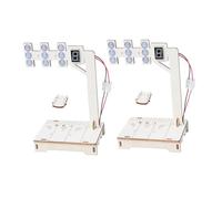 Uonlytech 2 Sets Stem DIY Traffic Light Kit for Teens Wooden Assembly Science Experiment with Simple Digital Programming Hands Learning Model to Boost Practical Skills and Logical Thinking
