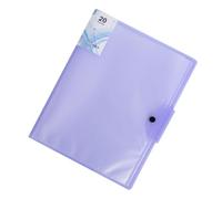 Uonlytech 20 Pages A3 File Folder with Thickened Dirtproof PVC Cover Examination Paper Holder Clip Purple Report Binder for Important Documents Storage Random Random Color