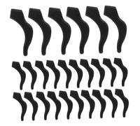 Uonlytech 20 Pairs Silicone Glasses Ear Grips Ergonomic Slip Temple Tips for Secure Fit Comfortable Liquid Silicone Ear Hooks for Sunglasses and Spectacles Black