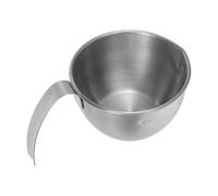 Uonlytech 200ml Stainless Steel Measuring Pouring Cup with Handle, Baking and Beating Bowl with Dual Scale, Small 10cm Kitchen Mixing Bowl for Sauce, Egg Whisking, and Dough Preparation