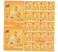 Uonlytech 200pcs Chinese Amulet Cards Double Sided Buddha Protection Cards Luck and Success Lightweight for Home Travel