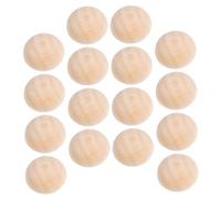 Uonlytech 200pcs Natural Half Craft Balls Smooth Hemisphere Wood Beads for DIY Jewelry Making Loose Wooden Beads Durable and Wear Resistant Craft Supplies