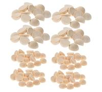 Uonlytech 200pcs Natural Wood Half Round Beads Smooth Unfinished DIY Jewelry Craft Beads for Bracelets Necklaces Dream Catchers Home Decor