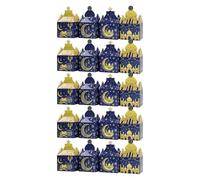 Uonlytech 20pcs Eid Mubarak Favor Boxes Ramadan Candy Box Printed Snack Case for Eid Party Supplies Middle Eastern Supplies