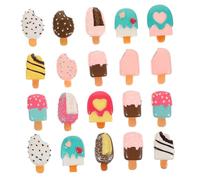 Uonlytech 20Pcs Ice Cream Charms for DIY Crafting Fun Accessories for Phone Cases Jewelry and Stationery Random Styles Vivid Designs for Decor