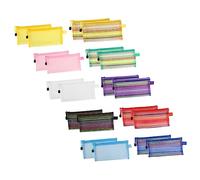 Uonlytech 20pcs Multi-Function Zipper Pencil Pouches Portable Canvas Stationery Organizer Bags for Students and Artists School Office Travel Storage Random Color