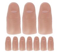 Uonlytech 20Pcs Realistic Fake Finger Props Soft Nail Covers for Nail Practice and Party Tricks, Artificial Severed Fingers for Cosplay and Performance