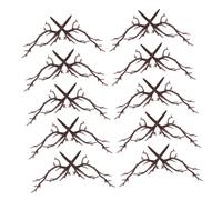 Uonlytech 20PCS Rustic Artificial Antlers and Tree Branches Christmas Craft for DIY Snowman Arms Wedding and Party Decorations Lightweight Plastic Accessories for Indoor Outdoor Holiday