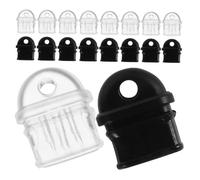 Uonlytech 20pcs USB C Charging Port Dust Plugs PVC Protective Grime Caps for Smartphones Easy Insert Remove Transparent Black Type C Covers