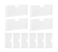 Uonlytech 20pcs White Plastic Price Card Signs Single Hole Shelf Label Holders for Retail Supermarkets Storage Readable Design for Easy Product Management