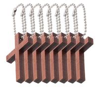 Uonlytech 20pcs Wooden Cross Keychain Charms for DIY Crafts Making, Small Rustic Wood Pendants for Key Chain Decoration and Necklace Supplies