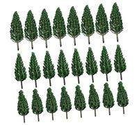 Uonlytech 24 Pcs Miniature Trees for Model Railways Fake Tree Models for DIY Scenery Craft for Sand Table and Landscape Decoration