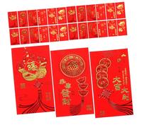 Uonlytech 24Pcs Chinese Traditional Red Envelopes Year Rabbit Money Packets for Spring Festival Weddings Birthdays with Auspicious Zodiac Rabbit Patterns