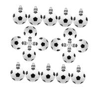 Uonlytech 24Pcs Christmas Soccer Ball Ornaments with Hanging Rope, 4Cm Football Themed Baubles for Xmas Tree Decoration, Small Soccer Pendants for Holiday Parties and Football Fans