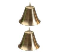 Uonlytech 2pcs 5Cm Copper Christmas Bells Pendant, Mini Decorative Hanging Bells for DIY Wind Chimes and Holiday Crafts, Random Style