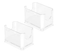 Uonlytech 2Pcs Acrylic Candy Bag Storage Boxes White Tea Bag Organizer for Hotel Rooms and Restaurants Delicate Packing Boxes for Sugar and Coffee Storage
