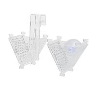 Uonlytech 2pcs Acrylic Fish Feeding Cups Cone Shaped Red Bloodworm Feeders Practical Fish Feeding Holders for Aquarium Use