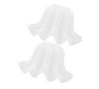 Uonlytech 2pcs Acrylic Lily Valley Flower Lamp Shades for Floor Lamp Pendant Light Wall Sconce Replacement Scalloped Design for Dining and Living Space