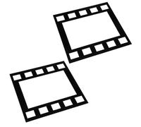 Uonlytech 2Pcs Black Filmstrip Wall Sticker Photo Frames Hollow Carved Decorative Wall Decals for Living Room and Bedroom