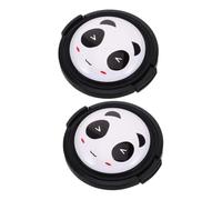 Uonlytech 2pcs Camera Lens Cap Covers Cute Panda Pattern Lens Covers Sides Pinch
