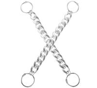 Uonlytech 2pcs DIY Silver Acrylic Beaded Shoe Chains for Sandals and Casual Shoes Decorative Pearl Charms Chain Accessories for Decoration