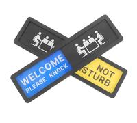 Uonlytech 2Pcs Do Not Disturb Sliding Door Signs Privacy Office Door Indicator with Knock before Entering for Meeting Room and Conference Use