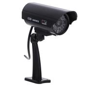 Uonlytech 2pcs Dummy Fake Imitation High Simulation Cctv Camera Outdoor Monitor Without Battery Realistic Appearance for Use Easy Installation Black