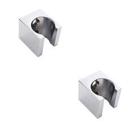 Uonlytech 2pcs Durable Metal Shower Head Holder Wall-Mounted Brass Bracket Fits Standard Handheld Shower Heads Easy to Install