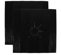 Uonlytech 2pcs Gas Stove Burner Covers Non-stick Ptfe Stove Protector Pads Reusable Kitchen Splatter Shield for Easy Cleaning and Oil Protection