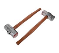 Uonlytech 2pcs Halloween Hammer Prop Set, Realistic Plastic Mallet with Bloody Effect, Small Faux Hammer for Halloween Party, Cosplay and Role-Playing