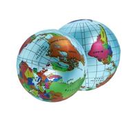 Uonlytech 2Pcs Inflatable Globe Balls World Map Beach for Lightweight Educational Geography Tool Learning Globe for Portable Fun