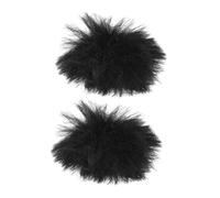 Uonlytech 2pcs Microphone Plush Cover Lapel Mic Windscreen Protective Plush Mic Cover for Live Streaming Recording Use