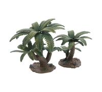 Uonlytech 2pcs Miniature Tropical Palm Tree Models Set Durable Plastic Micro Landscape Scenery for DIY Crafts and Architectural Model Trees Realistic Texture and Color for Space Decoration