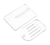 Uonlytech 2Pcs Multifunctional Leather Stitching Spacing Ruler with Acrylic Hole Punch Plate, Precision Sewing Spacing Gauge for DIY Leatherwork and Crafting Tools