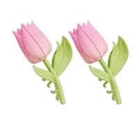 Uonlytech 2pcs Pink Flower Claw Clips Hair Jaw Clips for Women, Plastic Material Practical Use and Stylish Design, for Decorating Hairstyles and Suitable for Washing Your Face Or Taking A