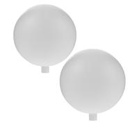 Uonlytech 2pcs Plastic Globe Lampshade for G4 Socket, 120mm Diameter Milk White Sphere Lamp Shade, Light Fixture Cover for Home, Wedding, Lawn Decoration