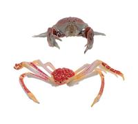 Uonlytech 2pcs Realistic Fake Crab Set - Plastic Ocean Animal Figurines for Early Education and Sensory Play, Imitation Mini Crab Sculptures for ’ Learning and Decor