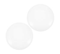 Uonlytech 2pcs Round Plastic Lamp Shade Flush Fitting Light Covers for Ceiling Fan Bulbs Chandeliers Dust Guard Replacement for Kitchen Balcony Fixtures with Twistlock Design