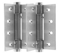 Uonlytech 2pcs Self Closing Door Hinges Made of Sturdy Aluminum Alloy with Spring Mechanism Portable Design Keeps Doors Securely Closed Suitable for Laundry Room Silver Finish
