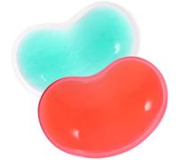 Uonlytech 2pcs Silicone Ergonomic Wrist Support Pad Cute Heart Shaped Mouse Mat Red Green Washable Prevents Carpal Tunnel for Home Office Use Travel Friendly