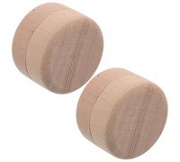 Uonlytech 2Pcs Small Round Wooden Jewellery Box with Lid, Mini Wood Trinket Organizer for Rings and Earrings, Compact Jewellery Storage Container for Wedding, Proposal, Christmas