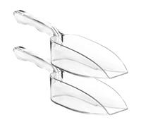 Uonlytech 2pcs Thickened Acrylic Ice Scoops and Flour Shovels, Multi-Purpose Food Scoops for Baking, Kitchen, Bar, and Buffet Use