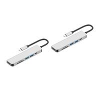 Uonlytech 2pcs Type-c Hub Adapter for Laptops Computers Multifunction Hub Reader Converter Usb-c to Video Output for Office Work and Home Use