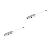 Uonlytech 2pcs Usb Type-c to Usb Data Hub Mbps Ethernet Adapter for Pc Laptop Portable Ethernet Lan Network Converter