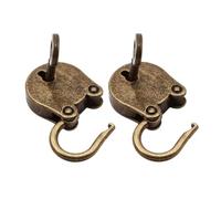 Uonlytech 2pcs Vintage Alloy Jewelry Box Latches with Keys Small Retro Locking Buckles for Decorative Cabinets Jewelry Boxes and DIY Antique Style Gift Locks