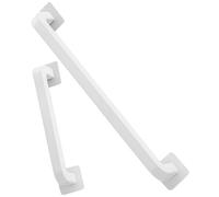 Uonlytech 2pcs Wall Mount Towel Rack Multi-Functional Design No-Nail Hanging Bathroom Towel Hangers for Bathroom and Kitchen White Ps Material Space Saving Organizer for Shop and Office