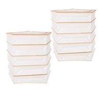 Uonlytech 2pcs White Folding Paper Lanterns Origami Lamp Shade 30x32cm Bamboo Frame Rectangular Pendant Light Cover for Wedding Home Party Festival Decoration