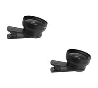 Uonlytech 2pcs Wide Angle Macro Lens for Smartphones Clip Camera Lens Compatible and for Detailed Close-ups and Stunning Landscape Photography Black