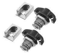 Uonlytech 2PCS Zinc Alloy T-Handle Cabinet Thumb Cam Locks with Base, T-Shaped Handle Latch Locks for Toolbox, Equipment Boxes and Electric Cabinet Doors